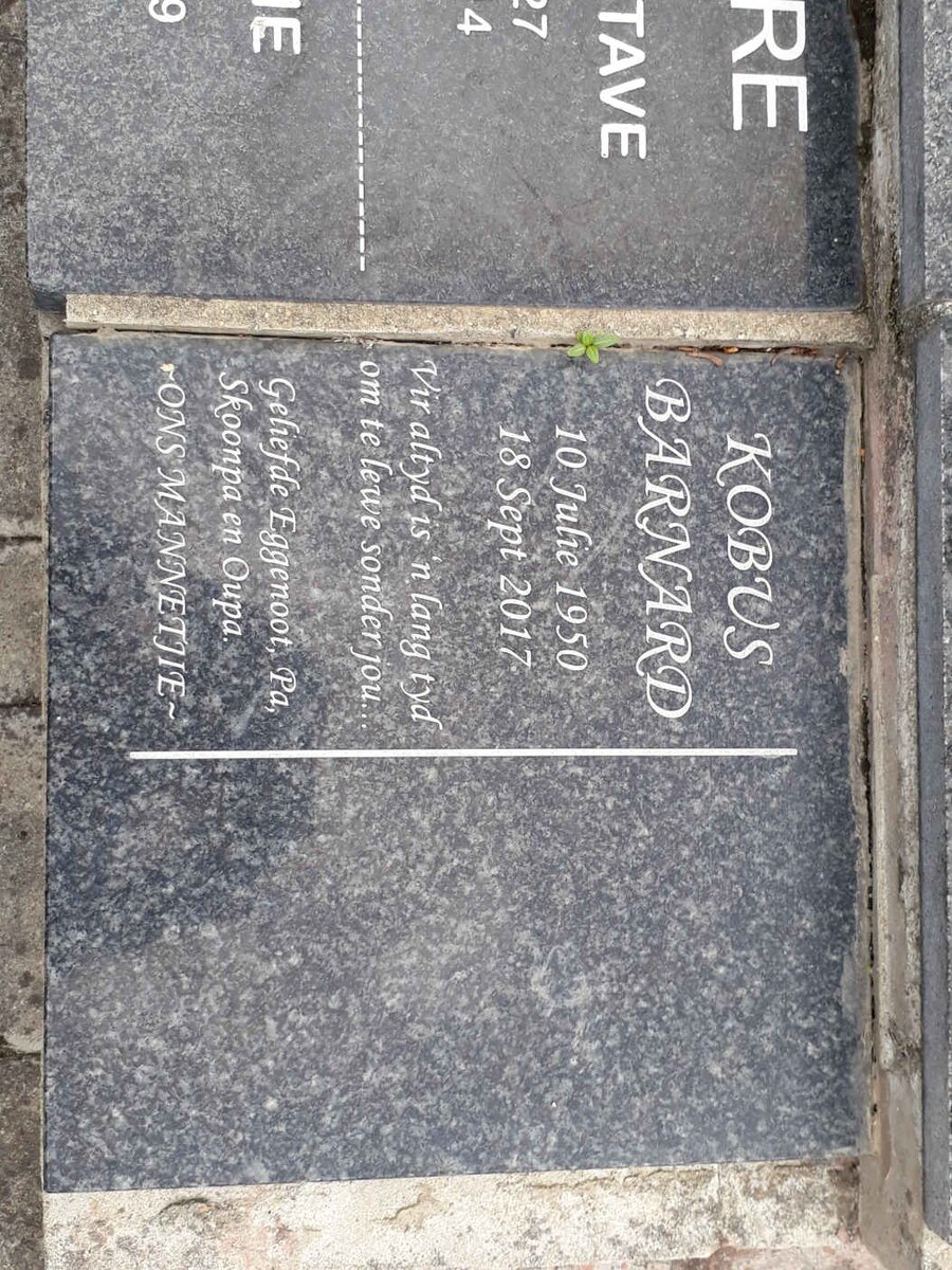 BARNARD Kobus 1950-2017