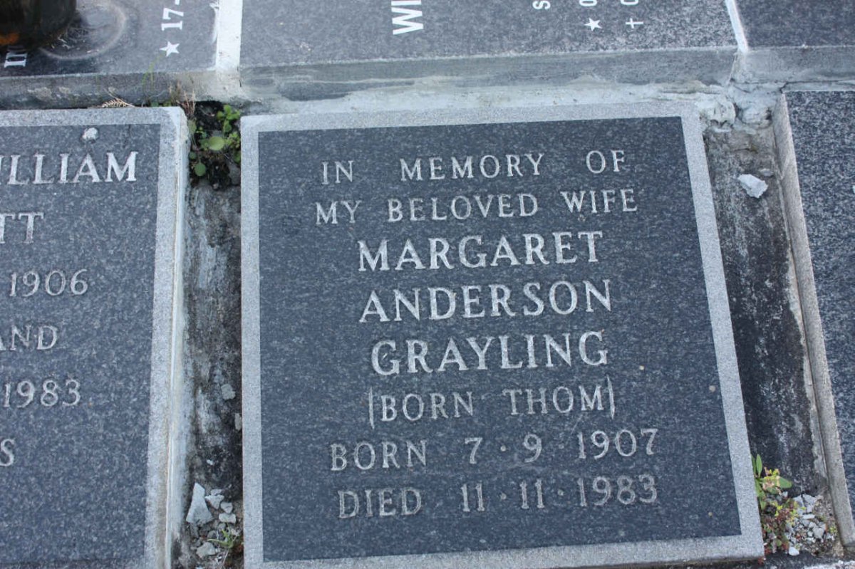 GRAYLING Margaret Anderson THOM 1907-1983
