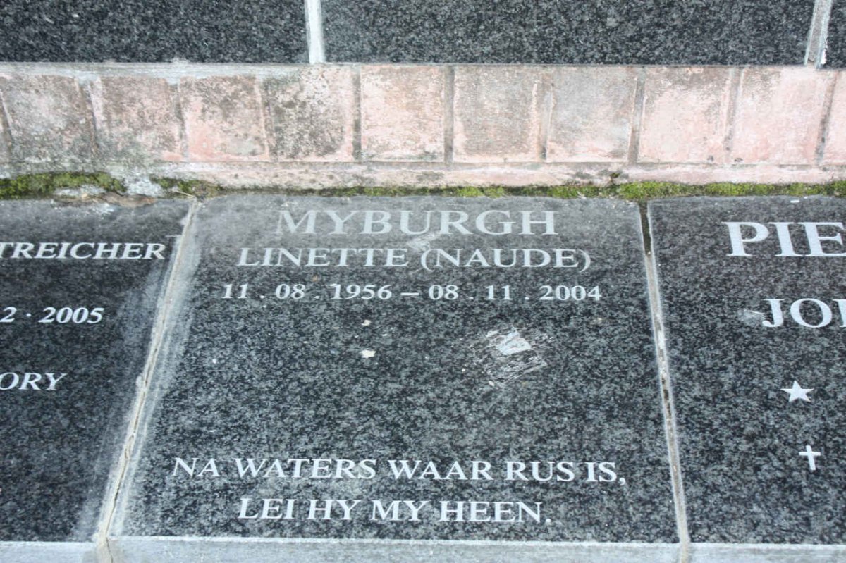 MYBURGH Linette nee NAUDE 1956-2004