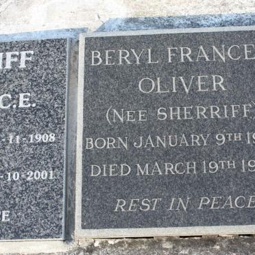 OLIVER Beryl Frances nee SHERRIFF 1937-1967