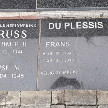 PLESSIS Frans, du 1946-2010