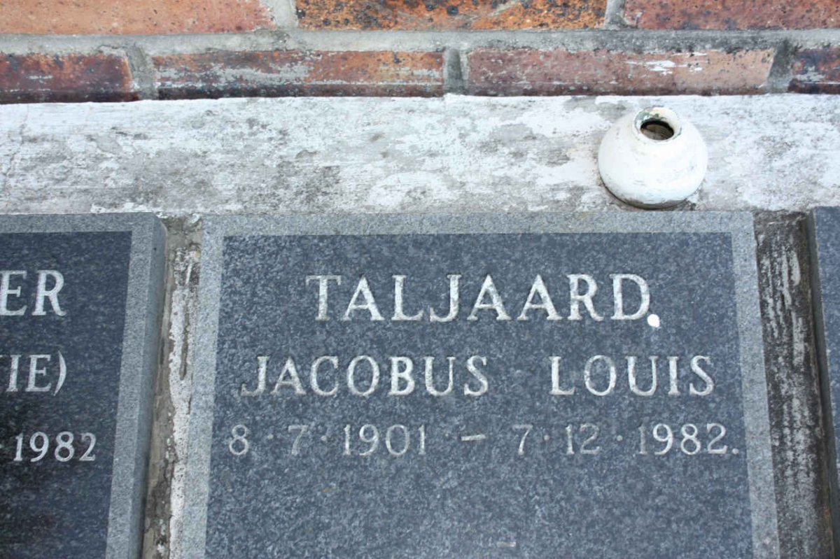 TALJAARD Jacobus Louis 1901-1982