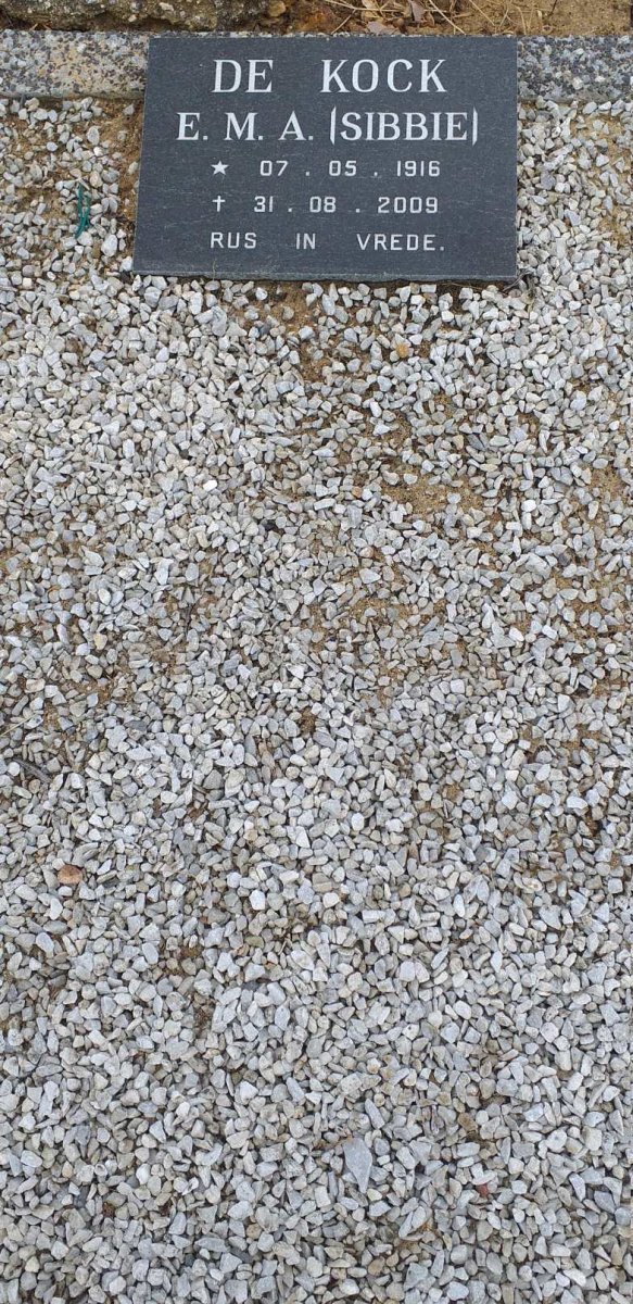 KOCK E.M.A., de 1916-2009