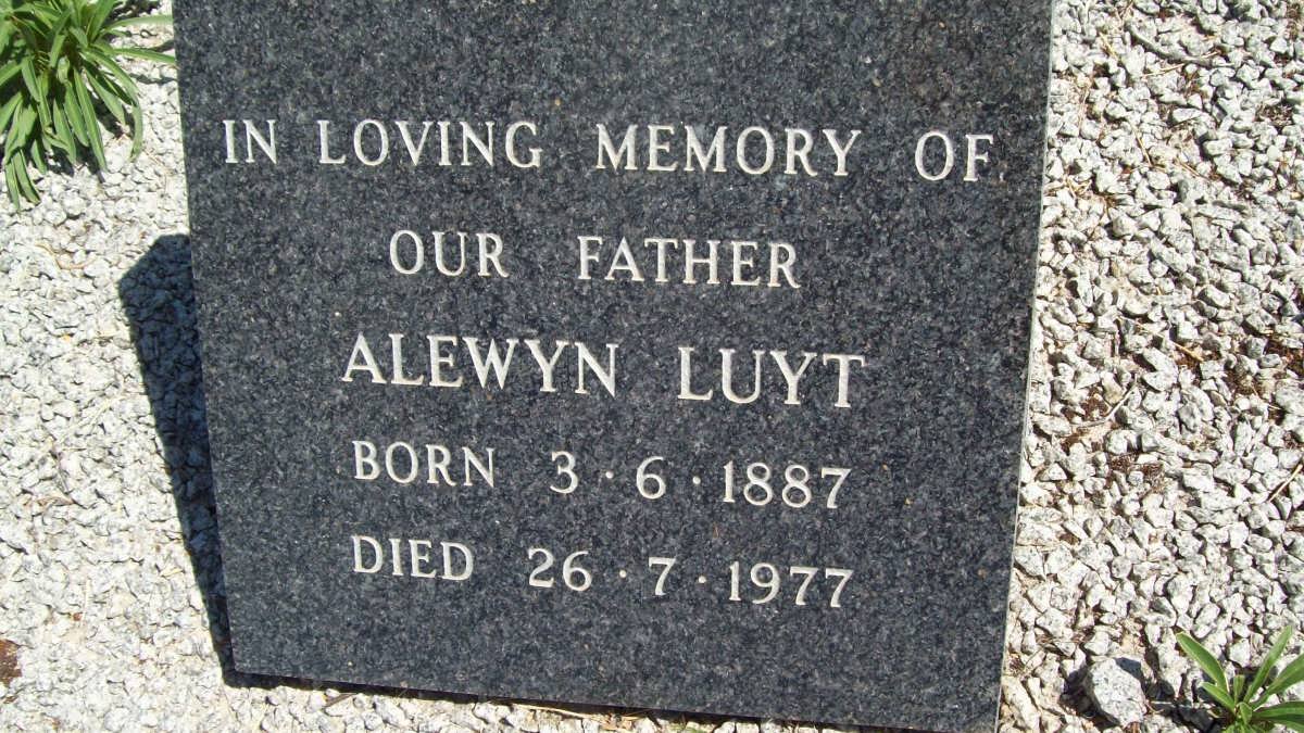 LUYT Alewyn 1887-1977