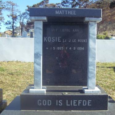 MATTHEE J.J. le Roux 1925-1994