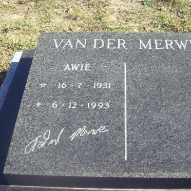 MERWE Awie, van der 1931-1993