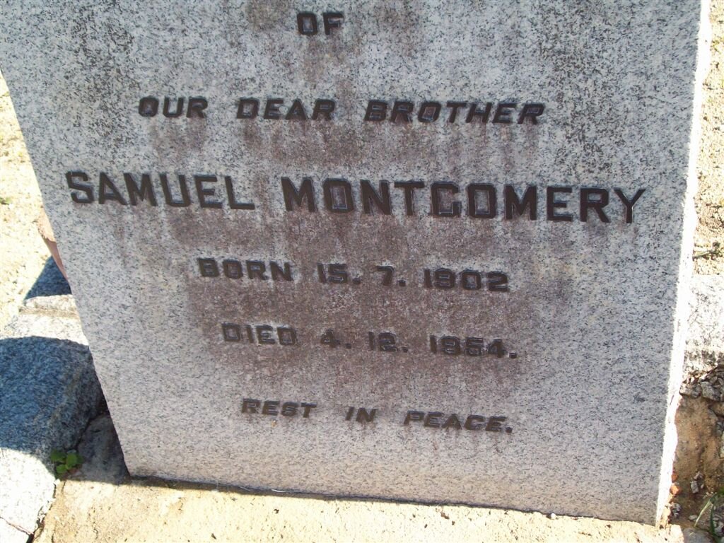 MONTGOMERY Samuel 1902-1954