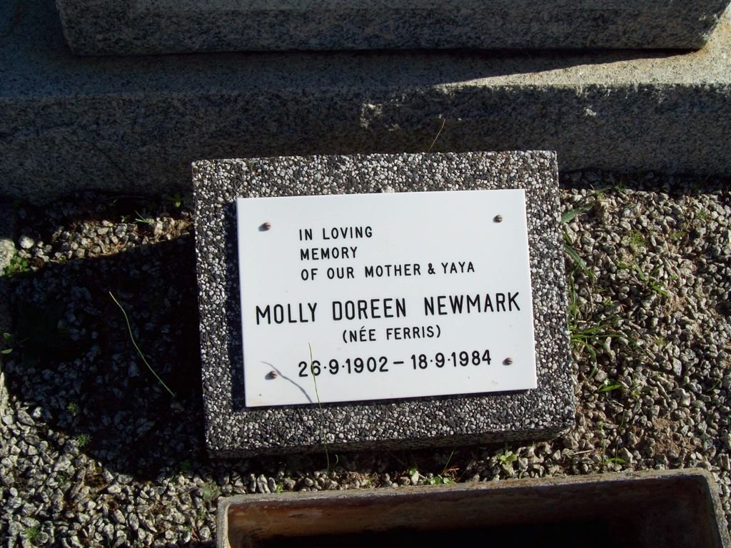 NEWMARK Molly Doreen nee FERRIS 1902-1984