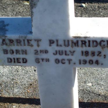 PLUMRIDGE Harriet 1882-1904