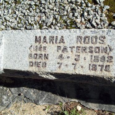 ROOS Maria nee PATERSON 1882-1978