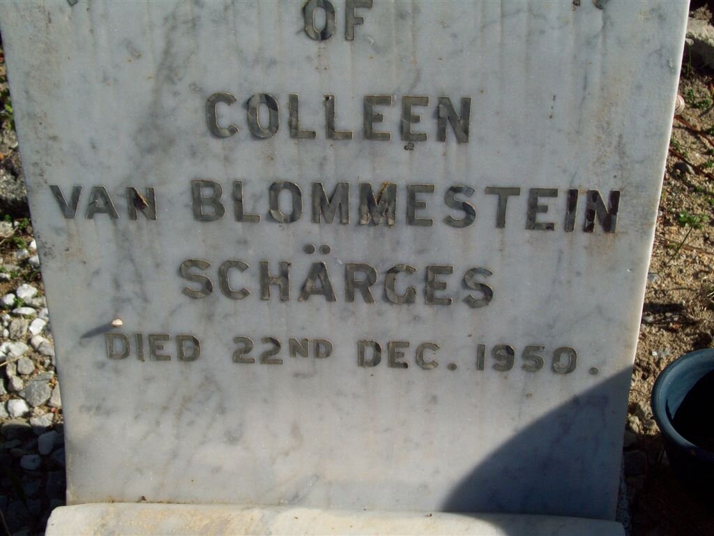SCHARGES Colleen VAN BLOMMESTEIN
