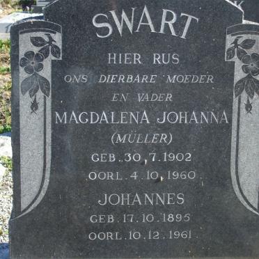 SWART Johannes 1895-1961 &amp; Magdalena Johanna MULLER 1902-1960