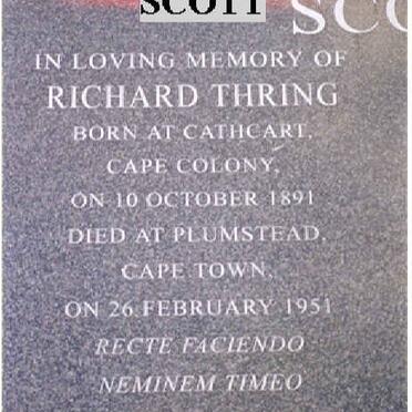 SCOTT Richard Thring 1891-1951