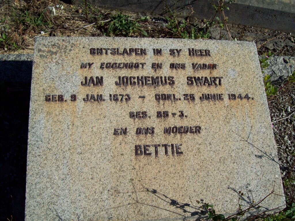 SWART Jan Jochemus 1873-1944 &amp; Bettie