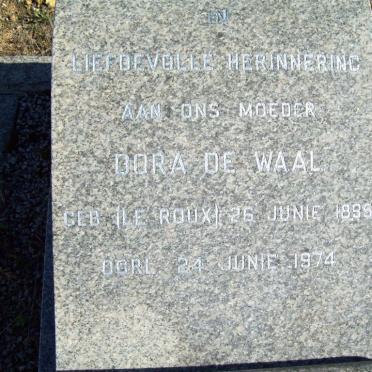 WAAL Dora, de nee LE ROUX 1895-1974