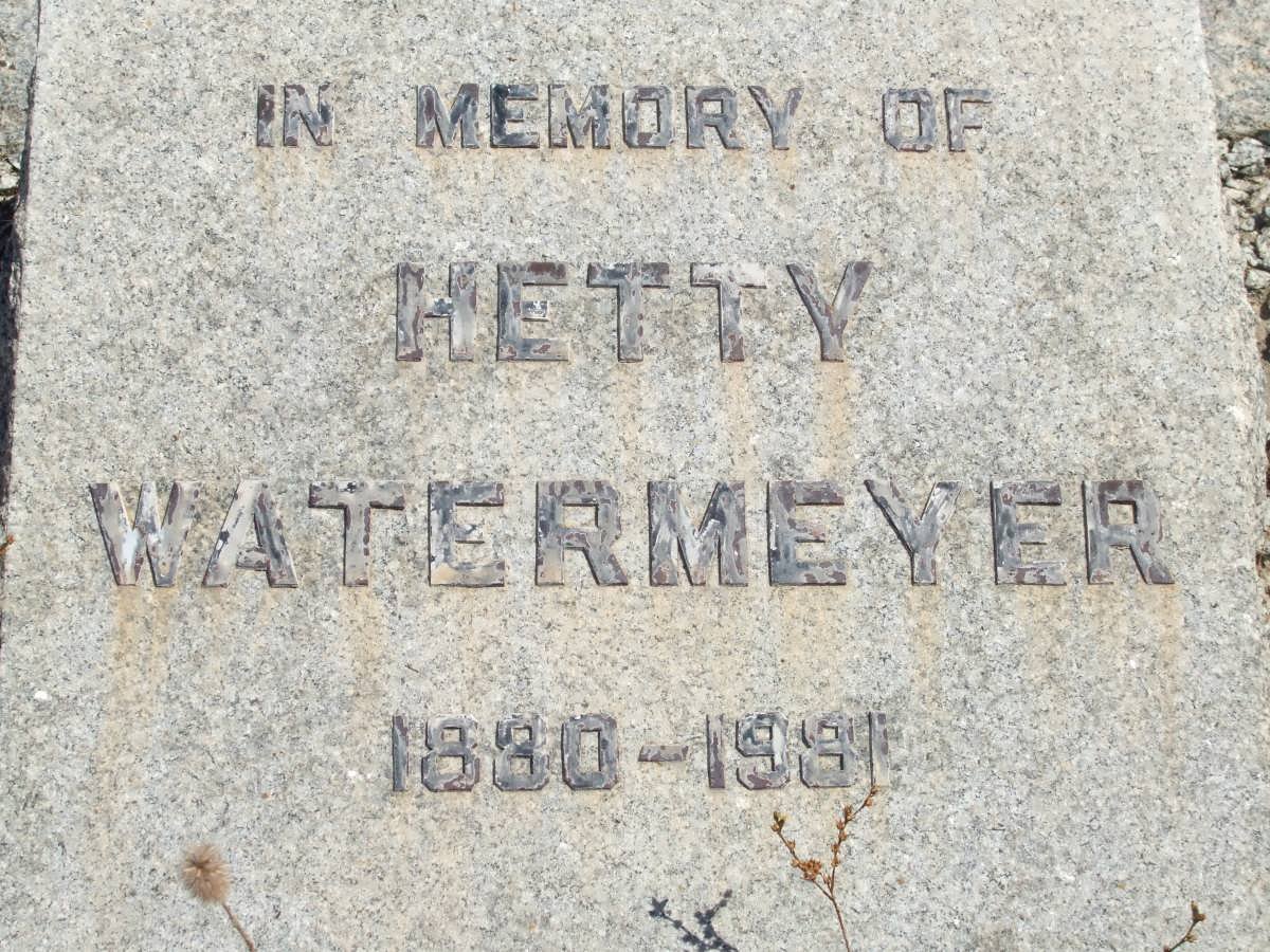 WATERMEYER Hetty 1880-1981