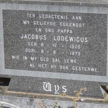 UYS Jacobus Lodewicus 1920-1979