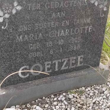 COETZEE Maria Charlotte 1905-1988