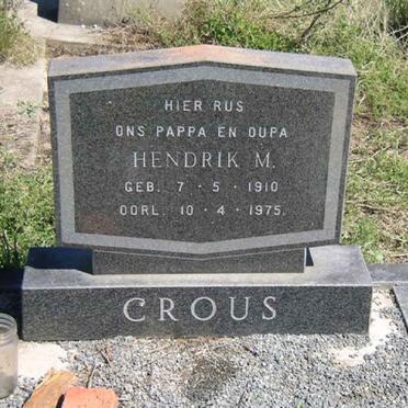 CROUS Hendrik M. 1910-1975