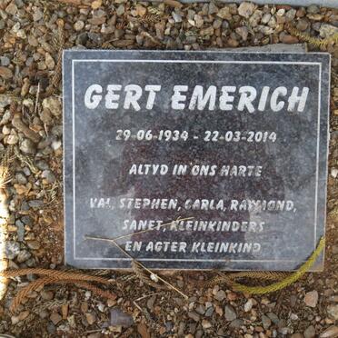 EMERICH Gert 1934-2014