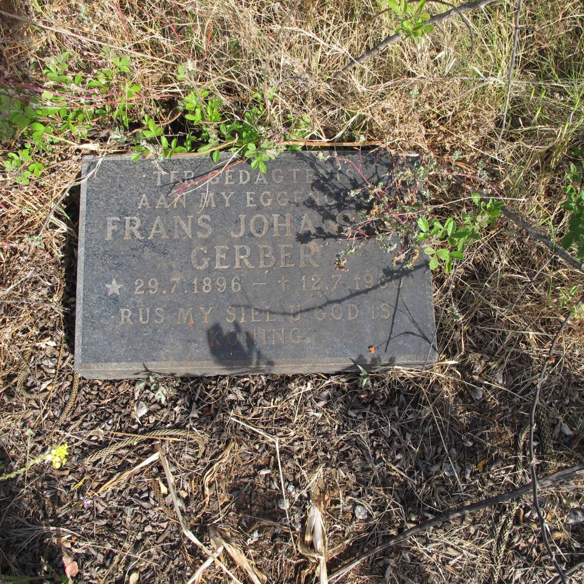 GERBER Frans Johannes 1896-1960