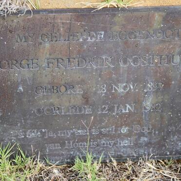 OOSTHUIZEN George Fredrik 1893-1982