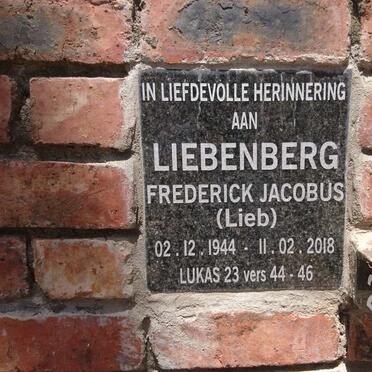 LIEBENBERG Frederick Jacobus 1944-2018