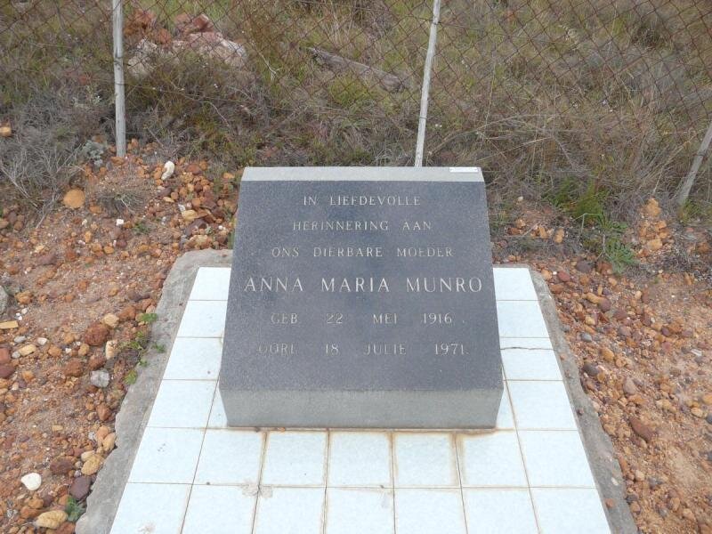 MUNRO Anna Maria 1916-1971