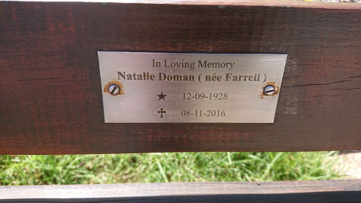 DOMAN Natalie nee FARRELL 1928-2016