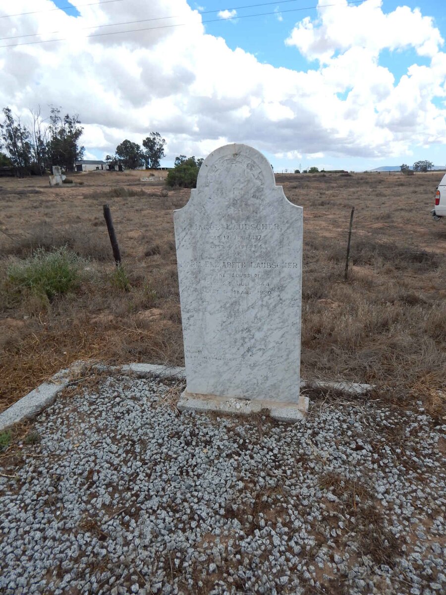 LAUBSCHER Jacob 1835-1915 &amp; Elizabeth LOUBSER 1844-1920