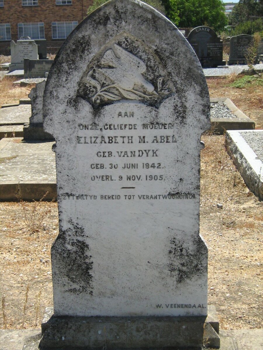 ABEL Elizabeth M. nee VAN DYK 1842-1905