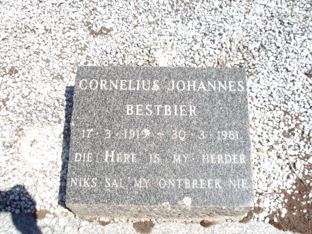 BESTBIER Cornelius Johannes 1919-1981