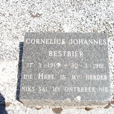 BESTBIER Cornelius Johannes 1919-1981