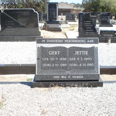 CARSTENS Gert 1896-1989 &amp; Jettie 1900-1985