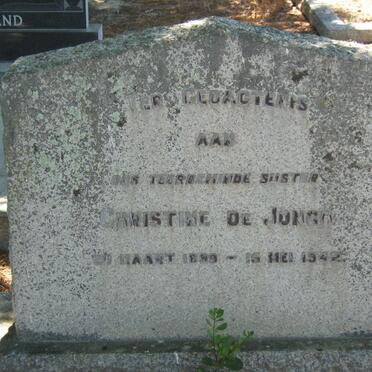 JONGH Christine, de 1899-1942