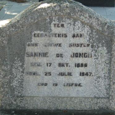 JONGH Sannie, de 1886-1947