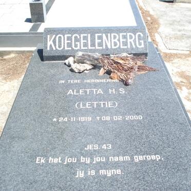 KOEGELENBERG Aletta H.S. 1919-2000