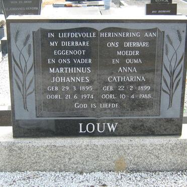 LOUW Marthinus Johannes 1895-1974 &amp; Anna Catharina 1899-1988