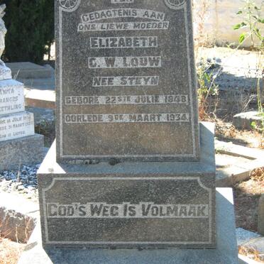 LOUW Elizabeth C.W. nee STEYN 1848-1934