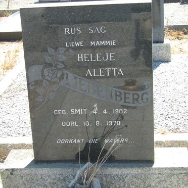 LIEBENBERG Heletje Aletta nee SMIT 1902-1970