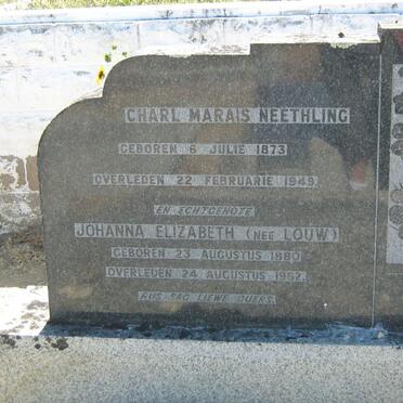 NEETHLING Charl Marais 1873-1949 &amp; Johanna Elizabeth LOUW 1880-1962