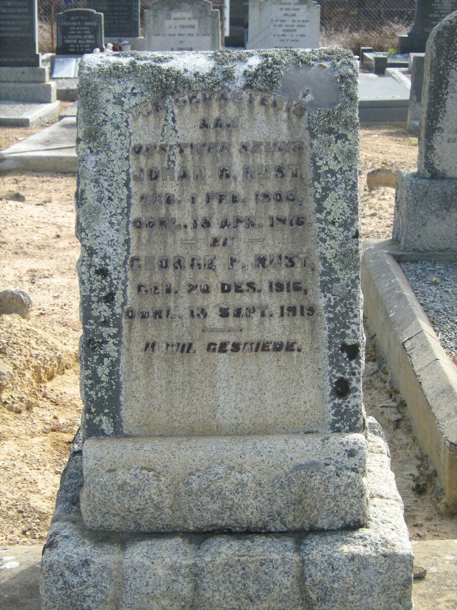 RUST Johan G. 1900-1916 :: RUST George P. 1916-1919