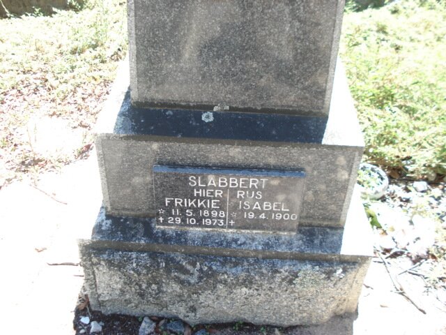 SLABBERT Frikkie 1898-1973 &amp; Isabel 1900-
