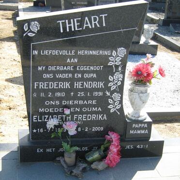 THEART Frederik Hendrik 1910-1991 &amp; Elizabeth Fredrika BASSON 1913-2009