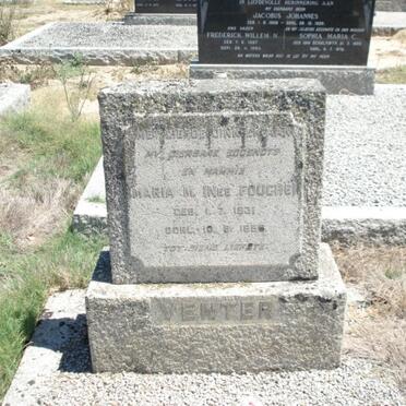 VENTER Maria M. nee FOUCHE 1931-1956
