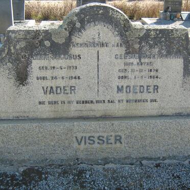 VISSER Dirk Jacobus 1873-1946 &amp; Geesie Maria KOTZE 1878-1954