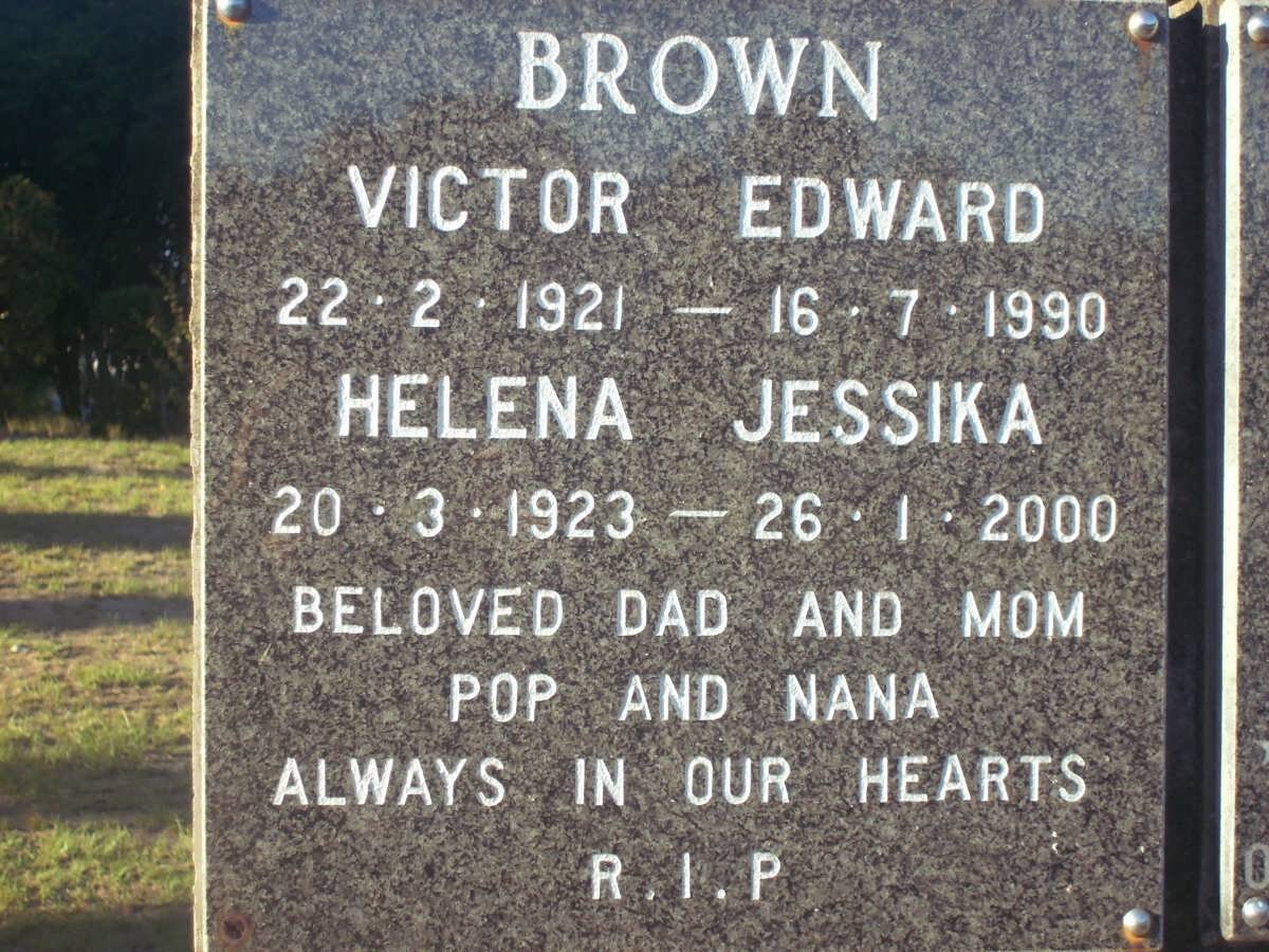 BROWN Victor Edward 1921-1990 &amp; Helena Jessika 1923-2000