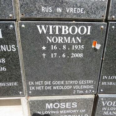 WITBOOI Norman 1935-2008