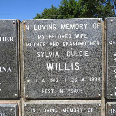 WILLIS Sylvia Dulcie 1913-1994