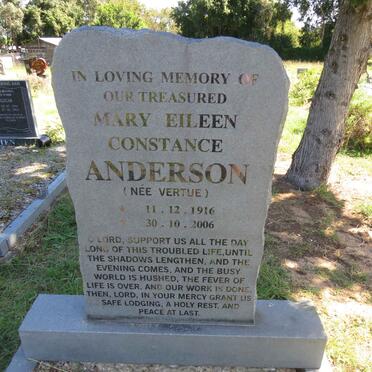 ANDERSON Mary Eileen Constance nee VERTUE 1916-2006